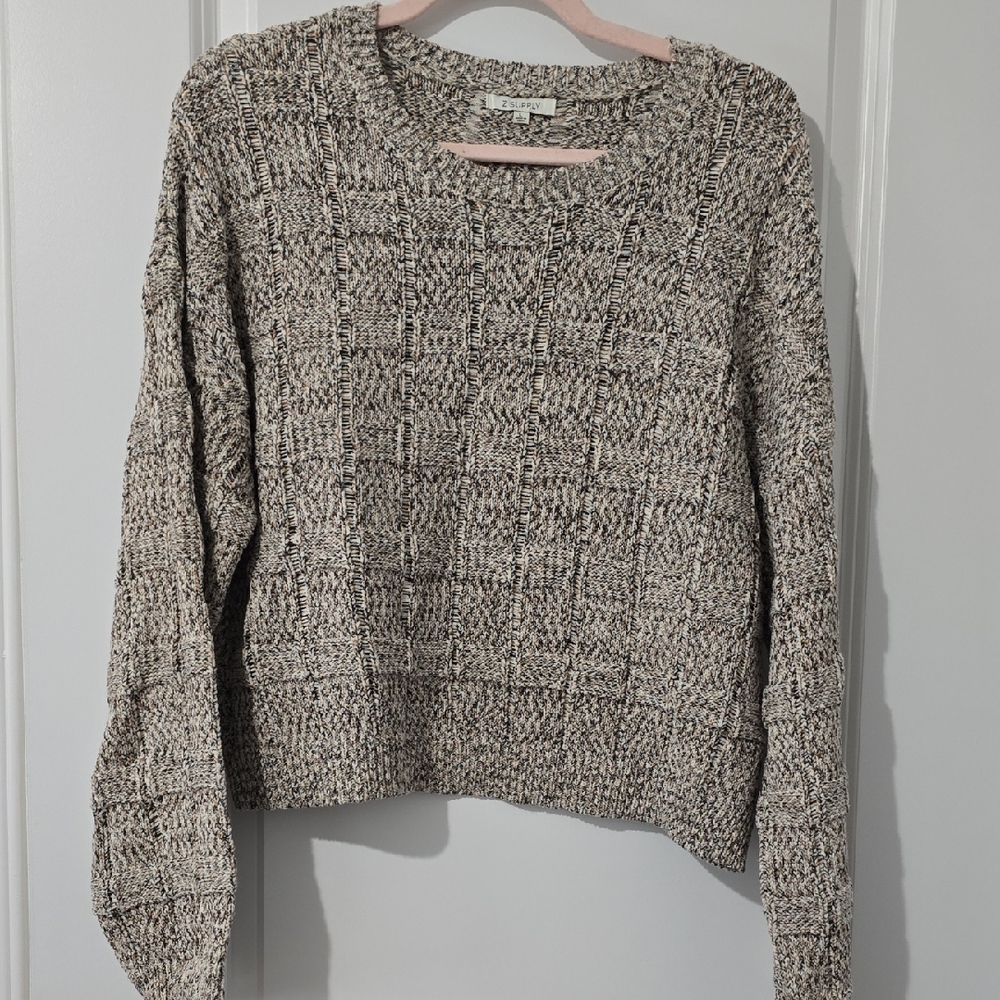 Z Supply Textured Black and White Sweater